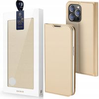 dux ducis skin pro kabura etui pokrowiec z klapką iphone 14 pro złoty