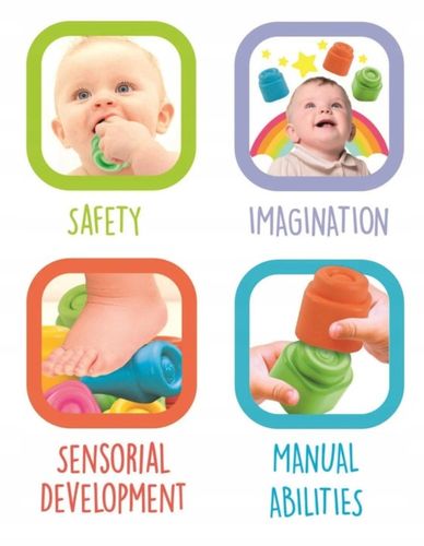 CLEMMY KOSZYK SENSORYCZNY z miękkimi klockami Clementoni na Arena.pl