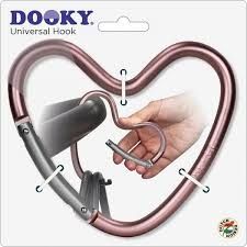 Dooky Hak do wózka karabińczyk serce silver pink na Arena.pl
