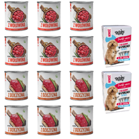 MOKRA KARMA DLA PSA TUF TUF MIX 12x800G, BOX 4x500G WOŁOWINA+DZICZYZNA