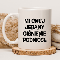 CHAMSKI KUBEK BEZ CENZURY | ŚMIESZNY PREZENT | DO PRACY BIURA DOMU | 330 ml