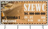BANER REKLAMOWY 300x150 cm oczkowany projekt w cenie różne wzory SZEWC
