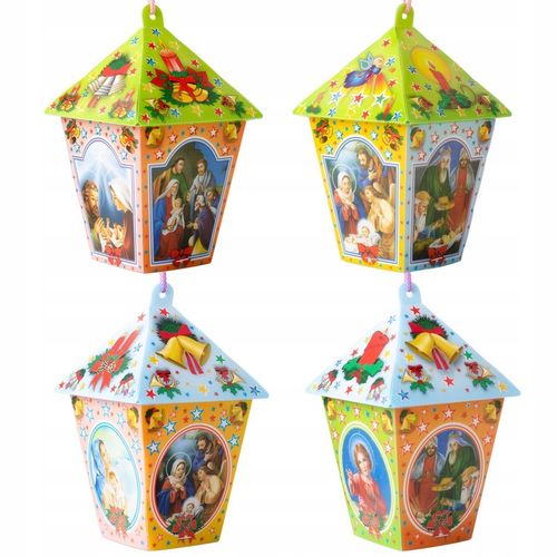 LAMPION ADWENTOWY DLA DZIECI ŚWIECĄCY LED MULTIKOLOR NA RORATY + Baterie na Arena.pl