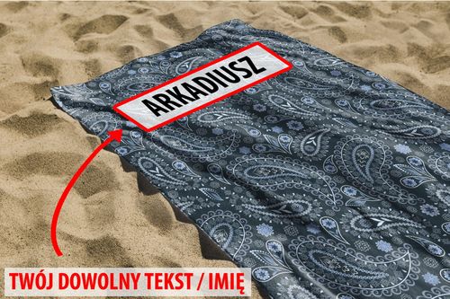 RĘCZNIK Bandana z twoim dowolnym tekstem 130x75cm 007F na Arena.pl