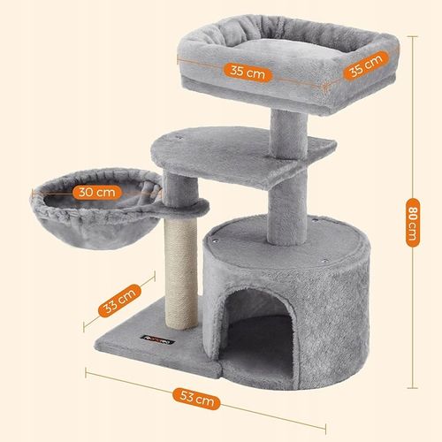 Drapak Dla Kota Duzy Legowisko Drapak z Domkiem Budka Drapaki 80cm na Arena.pl