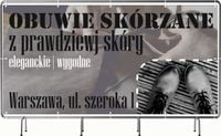 BANER REKLAMOWY oczkowany 200x100cm projekt w cenie OBUWIE SKÓRZANE