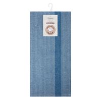 Ścierka kuchenna Olivia 50x70 cm bawełna niebieska dekoracyjna jodełka