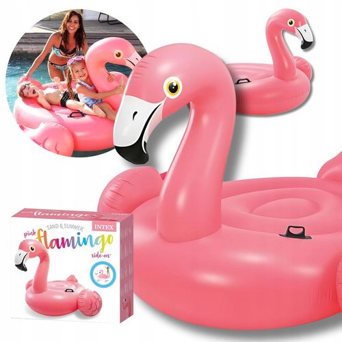 DMUCHANY MATERAC FLAMING Z UCHWYTAMI INTEX 57558 DUŻY XXL do wody pływania na Arena.pl