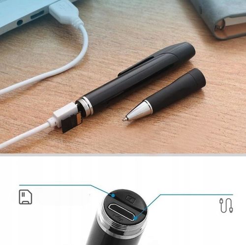 DYKTAFON DŁUGOPIS SZPIEGOWSKI MINI CYFROWY PODSŁUCH MAŁY PENDRIVE 32GB na Arena.pl