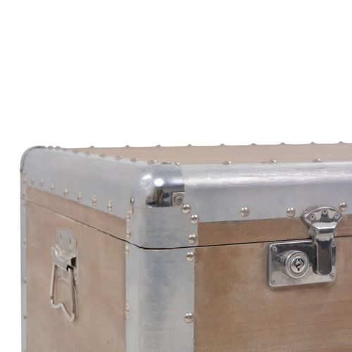 Skrzynia z litego drewna jodłowego, 91 x 52 x 40 cm, brązowa na Arena.pl