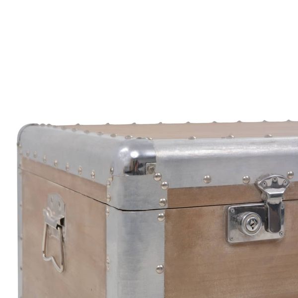 Skrzynia z litego drewna jodłowego, 91 x 52 x 40 cm, brązowa zdjęcie 7