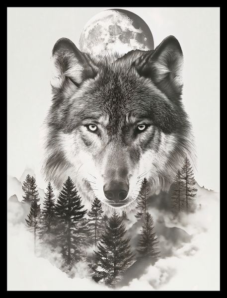 Plakat 30x40cm Wilczy Duch Lasu zdjęcie 2