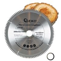 PIŁA TARCZA WIDIOWA DO CIĘCIA DREWNA 250x32 100 ZĘBÓW GEKO G00186