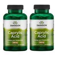 2x Swanson Caprylic Acid (Kwas kaprylowy) 600mg 60