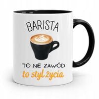 Dla Baristy Baristki Kawiarki Kubek Czarny Prezent Z Nadrukiem Ze Zdjęciem