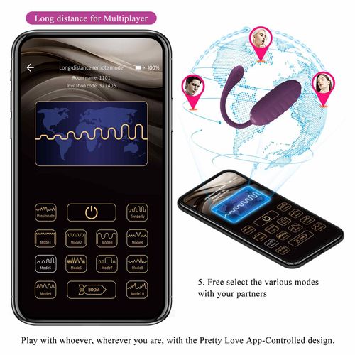 PRETTY LOVE - CASPER Purple 12 vibration functions Mobile APP remote control na Arena.pl