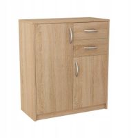Komoda z szufladami 74cm, 2D2S, szafka, do salonu, Dąb Sonoma