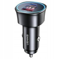 ŁADOWARKA SAMOCHODOWA USAMS C26 USB+USB-C 95W FAST CHARGE CZARNY CC146TC01