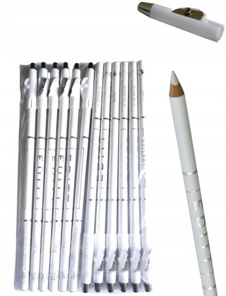 12x Kredka do oczu BIAŁA MAT z TEMPERÓWKĄ eyeliner zdjęcie 1