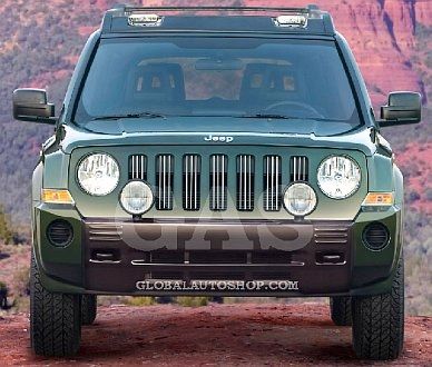 Jeep Patriot - Chromowane Listwy Grill Chrom Atrapy Zderzaka Tuning zdjęcie 3