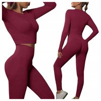 KOMPLET sportowy dwuczęściowy LEGGINSY top ZESTAW na siłownię FITNESS L