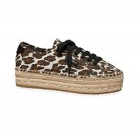 Espadryle płócienne Oxford Tory Burch z nadrukiem w panterkę, R.40