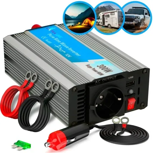 Przetwornica 12v 230v 600W CZYSTY SINUS DC/AC zdjęcie 1