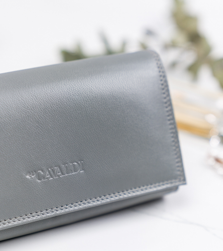 duży, skórzany portfel damski na zatrzask - 4u cavaldi na Arena.pl