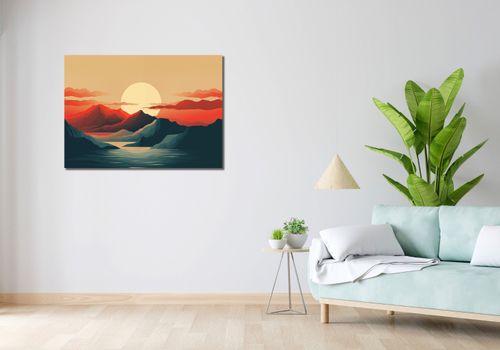 Obraz 100x70cm Zachód Słońca nad Górami na Arena.pl