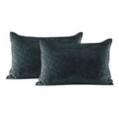 Zestaw poszewek pikowanych LAILA 50X70*2 szary + grafitowy AmeliaHome