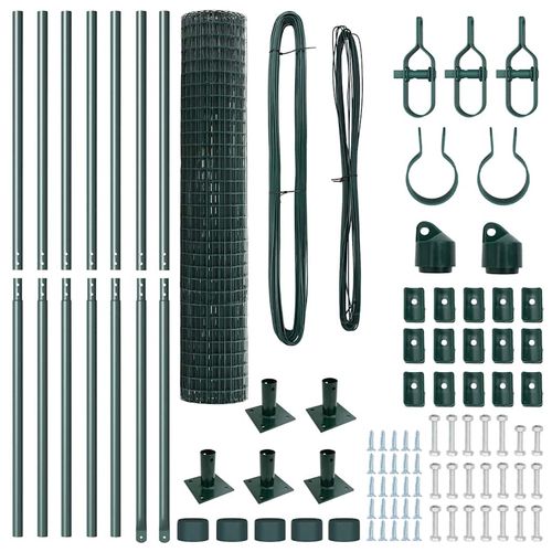 Ogrodzenie z słupkami Zielony 1.6 x 10 m Stal na Arena.pl