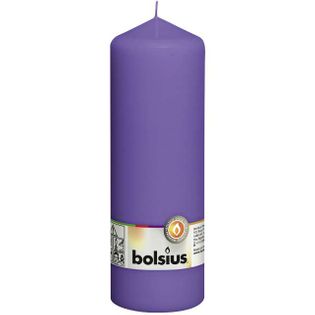 Świeca pieńkowa "Classic Long", fioletowa, Bolsius, 200/68mm