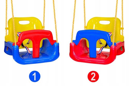 HUŚTAWKA DLA DZIECI OGRODOWA ZEWNĘTRZNA lub DOMOWA MODEL ZE STOLICZKIEM 4w1 na Arena.pl