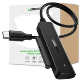 adapter ugreen  av144 usb-c 3.0 do dysku sata 2.5, 50cm (czarny)