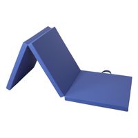 materac gimnastyczny Satellite 180x60x5 cm trzyczęściowy - granatowy