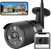 Kamera Zewnętrzna IP WiFi 1080P Bezprzewodowa/Przewodowa SD Noktowizja IR