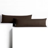 Poszewka na poduszkę wałek bawełna AMBER 20x120 2szt. brązowa DecoKing