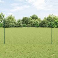 Ogrodzenie z słupkiem Zielony 1,5 x 25 m Stal
