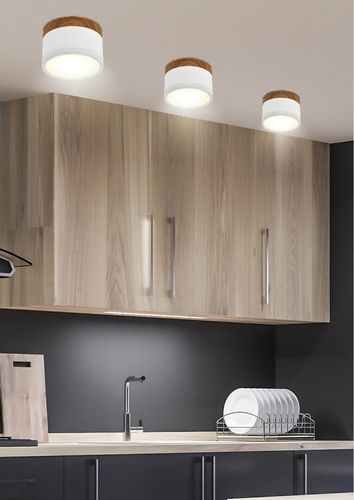 Tuba 9W LED 4000K biały+drewniany śr. 8,8 cm na Arena.pl