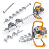 WIERTNICA spalinowa 6KM 150 obr/min 3x WIERTŁO