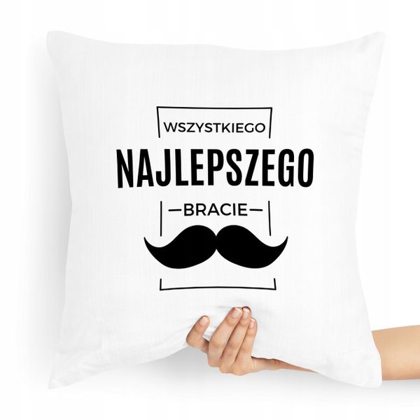 Poduszka Prezent Dla Brata Wszystkiego Najlepszego Z Nadrukiem Ze Zdjęciem zdjęcie 1