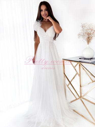 BIAŁA SUKIENKA ślubna cywilny wesele druhny S na Arena.pl