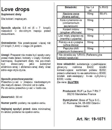 krople afrodyzjak love drops ruf 20 ml na Arena.pl
