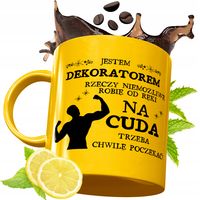 Złoty Kubek Premium Dla Dekoratora Prezent Z Nadrukiem Ze Zdjęciem