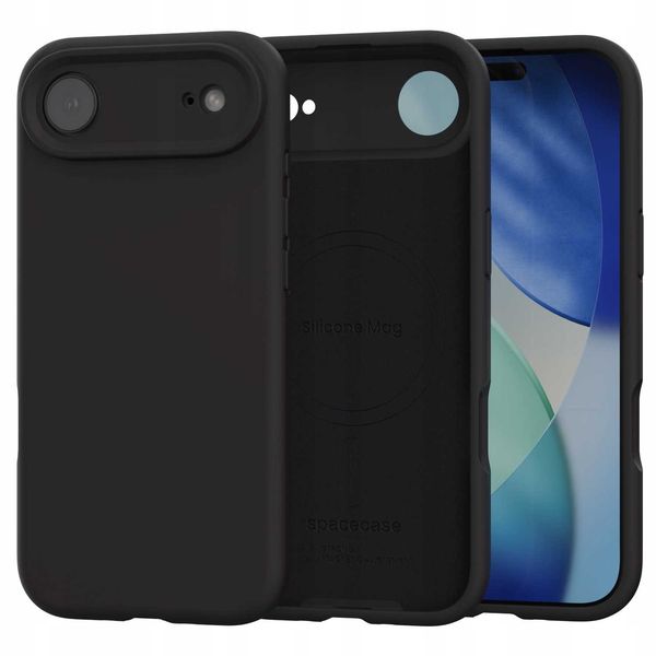 Spacecase Silicone Mag Iphone 17 Air Black zdjęcie 2