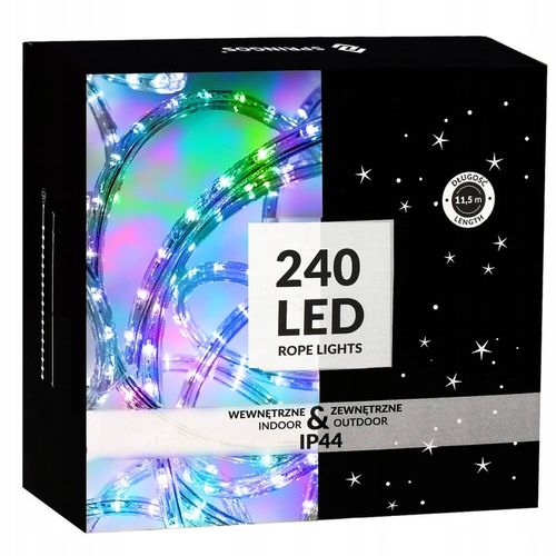 WĄŻ ŚWIETLNY ZEWNĘTRZNY 240 LED LAMPKI CHOINKOWE IP44 10m PROGRAMATOR MULTI na Arena.pl