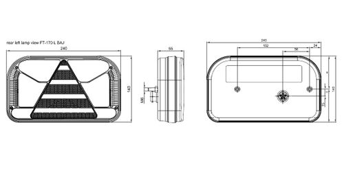 Lampa LED tylna 6 funkcji 12V-36V LEWA FT170L NT na Arena.pl