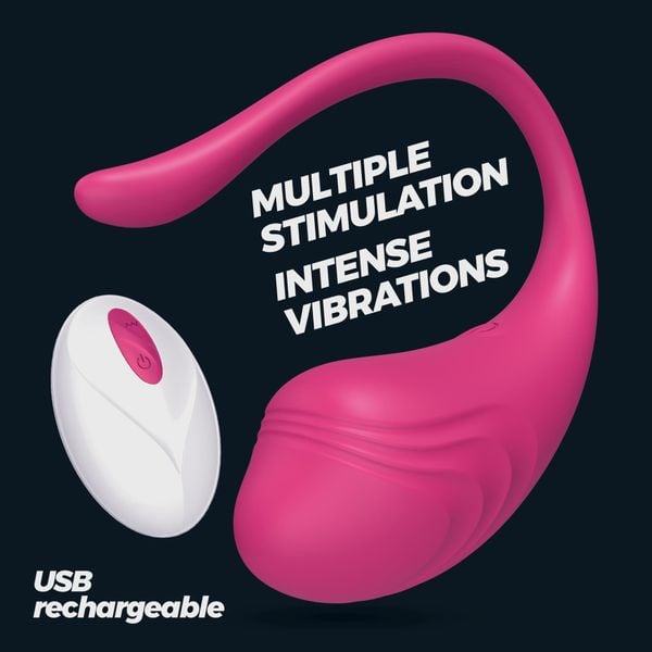 Crushious Tamago Rechargeable Vibrating Egg With Remote Pink zdjęcie 6