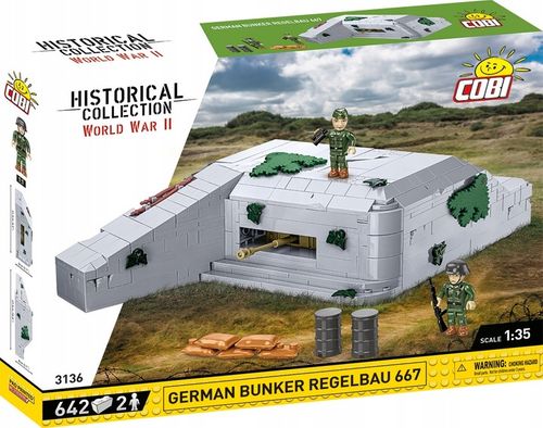 Klocki COBI 3136 German Bunker Regelbau 667 niemiecki schron bunkier na Arena.pl