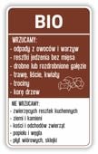 NAKLEJKA NA KOSZ kontener BIO segregacja 50cm